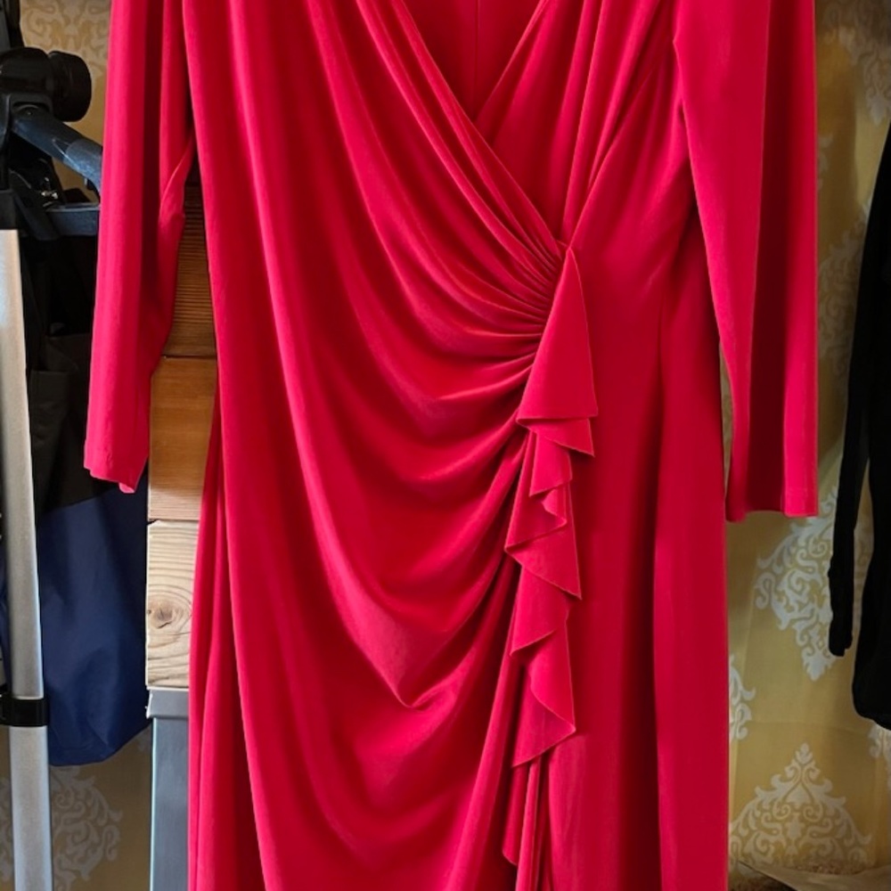 American Living red fitted dress